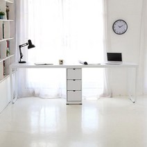 창가 긴테이블 카페 스터디룸 2인 책상 성당 중역책상 미드센츄리 가정용, 아카시아