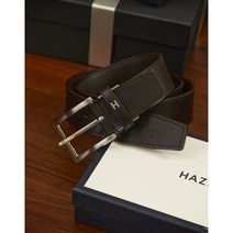 헤지스 남성 브라운 단색 천연 소가죽 정장 벨트 WUBE1F904W3