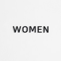 스튜디오투명 화장실 표지판 블랙, WOMEN, 3개