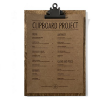 클립보드프로젝트 빈티지 우드 클립보드 메뉴판, 2개