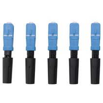 50 PC 임베디드 SC UPC 광섬유 빠른 커넥터 FTTH 단일 모드 광섬유 SC 퀵 커넥터 SC 어댑터 필드 어셈블리, 하나, 푸른
