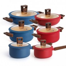 란치에 컬러 인덕션 가스렌지 겸용 냄비/ koonshop 쿤샵, 나리히라 16cm 편수 레드
