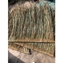 초가집 초가 타일 지붕 타일 인공 짚 볏짚 부식 방지 잔디 장식 인조 1M, 초록