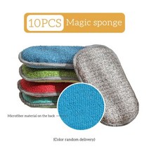 5/10/20PCS 행주 수세미 극세사 천 키친타올 주방용품 청소 스펀지 나노블럭 설거지 지우개 스폰지, 10PCS Random Color, 02 10PCS  Random Color