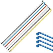 자전거 스포크 산도로 에 대 한 10 pcs 와이어 2.0 라운드 스틸 14g 블랙 고강도 186mm-294mm 구리 캡, 블랙 186, 10개