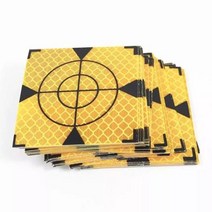 프로모션 100pcs 4040mm 모든 색상 반사판 시트 토탈 스테이션 측량 지리 시트 반사 스티커, Yellow  Triangle