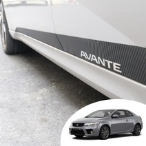 어른킹 포르테쿱 도어 사이드 라인 스포츠 스타일 포인트 데칼 스티커, 유광블랙(도어 사이드), 1개