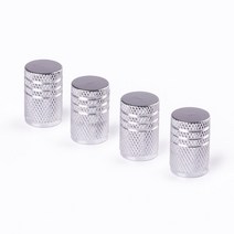 체리 알루미늄 합금 자동차 타이어 밸브 커버 캡, 라운드 실버(4개)