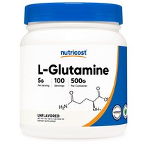 Nutricost 뉴트리코스트 L-글루타민 L-Glutamine 파우더 (500g), 1개