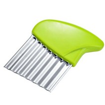 웨이브 양파 감자 조각 주름진 감자 튀김 샐러드 골판지 절단 다진 감자 조각 칼 편리한 가제트 도구, CHINA|green