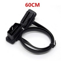 30 60 100CM 16 핀 OBDII OBD 2 OBD2 케이블 커넥터 진단 도구 ELM327 어댑터 면 수 암 연장, 옵션02 60CM, 60CM