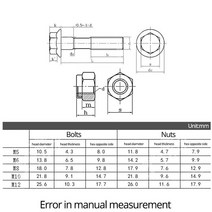 특수볼트M5 M6 M8 M10 304 스테인레스 스틸 외부 육각 볼트 플랜지 나사 미끄럼 방지 나일론 잠금 너트 조, 21 M8x10(2set)