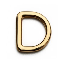 납작 파이프 D링 15MM - 라이트골드, 단품