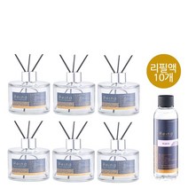레이나퍼퓸 공병6개+리필150mlx10+스틱10세트+선물박스, 1개, 투명화분병6개/아카시아10개
