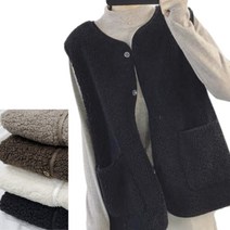 김장조끼 할머니 어른 성인 수면 양털뽀글이조끼