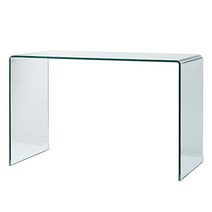 좁고긴 창가 침대 틈새 화분 고스트 테이블 좁은 사이드, 투명 유리 (L110 x W55 x H75)