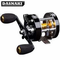 DASNAKI 원심 브레이크 5.2:1 부식 방지 낚시 릴 (사운드 클릭 포함) 회전 금, 오른손