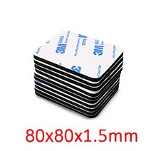10-100Pcs 광장 강한 접착 테이프 양면 아크릴 폼 멀티 사이즈 접착제, [03] 50PCS, [10] black 80X80X1.5mm
