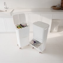 가정용분리수거함 분리수거카트 종량제봉투거치대 분리수거수납장 Beauty Home Life, 3단 서랍형