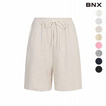 BNX 여성 솔리드 소프트 컬러 쭈리 반바지