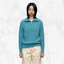 시엔느 SIENNE Classic Zip-up Knit Fog Blue 10181020001 322674