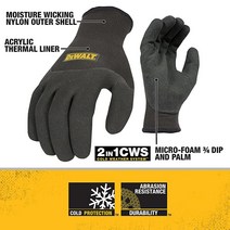 디월트 DPG737XL 단열 그립 장갑 2 In 1 디자인 특대 블랙