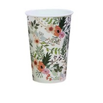 로앤그린 투고팩 플라워 종이컵 390ml(13온스), 400개입, 1박스