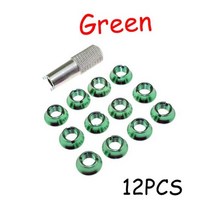 컨트롤러 배터리 SoloGood 라디오 제어 스위치 컬러 너트 후타바 JR FrSky Taranis 송신기용 12개, 12개 Green