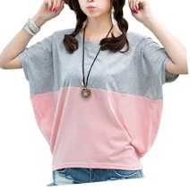 리더퀸 1-A-29 여성티셔츠 여성반팔티 가오리 빅사이즈 루즈핏 반팔 티셔츠