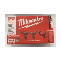 Milwaukee 밀워키 2498-23 M12 12V 왕복톱/드릴/임팩드라이버콤보키트
