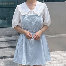 바스락 여름 미니 점프수트 멜빵 원피스