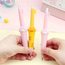 일정문구 2500순덕이크루발바닥샤프(0.5mm) 고양이 냥냥펀치 냥젤리 실리콘 그립감좋은, 2종랜덤