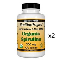 Healthy Origins Organic Spirulina 헬시오리진 오가닉 스피루리나 500mg 720정 2병
