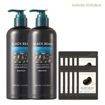 네이처리퍼블릭 [네이처리퍼블릭] (대용량/2개) 블랙빈 탈모증상 개선 샴푸 520ml+200ml추가 증정, 블랙빈대용량2개+사은품PK2795