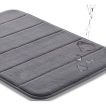 엔템 발닦개 화장실발매트 욕실 카페트 발매트 현관러그, 그레이