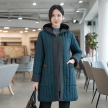 모슬린 여성 엄마옷 퍼안감 배색 패딩 점퍼 FJP112029 마담/미시옷/중년여성의류/빅사이즈/40대/50대/60대여성옷