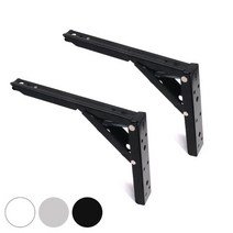 벽면 접이식 선반 / 접는 꺽쇠 선반 브라켓 까치발 지지대 받침대 진열 ㄱ자 코너철 경첩, 3) 흑색/12인치(300mm)