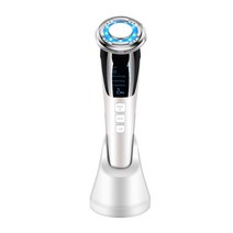 김희선 마사지기 콜라겐생성 5 in 1 ems 핫 쿨 페이셜 마사지 led 라이트, 흰색 상자 없음