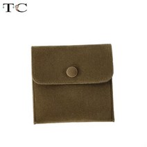 벨벳 주얼리 보관 파우치 귀여운 목걸이 핸드 미니 팔찌 반지 정리함 선물 가방 홀더, 10x10cm, BROWN