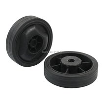 2 pcs 16.5mm 구멍 직경 12cm 외경 30mm 너비 트런들 검정 플라스틱 공기 압축기용 미끄럼 방지 휠