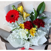 리리스 졸업식 레드컬러꽃다발 생화배송 정기구독 당일발송 기념일 여자친구 꽃선물 졸업 입학, 쇼핑백추가