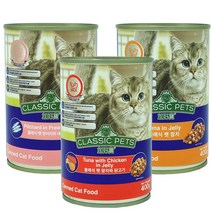 컴페니언 CP 클래식 캣 캔 400g 고양이캔 고양이간식, 12개, 치킨참치400g