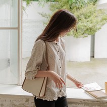 디렐 프릴 잔꽃셔츠