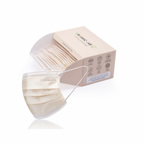 오가닉랩 내추럴 코튼 마스크 대형, 1장, 30개입, 베이지