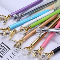 로에드 보석펜 큐빅 다이아 다이아몬드 볼펜, 다이아볼펜-로즈골드