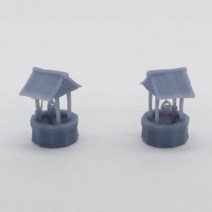 아웃 랜드 모델 서양 국가 액세서리 세트 풍차 워터 타워 창고... 1160 N 스케일 철도 풍경 278844, Well x2