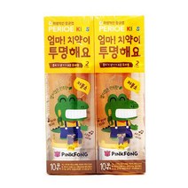 페리오 페리오키즈 엄마치약이투명해요 영아용 핑크퐁 step2 80g X 2개, 1개