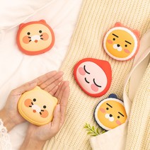 카카오프렌즈 NEW 얼굴형 보조배터리 5000mAh C타입 충전 (손난로겸용), 캐릭터:손난로 보조배터리_핑크 후드 춘식이, 춘식이