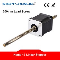 스테퍼모터 nema 17 비캡티브 선형 48mm 스택 1.68a 리드 8mm0.31496 리드 나사 길이 200mm, 협력사