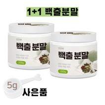 1+1 국내산 백출 분말 200g x 2통 삽주가루 계량스푼 증정